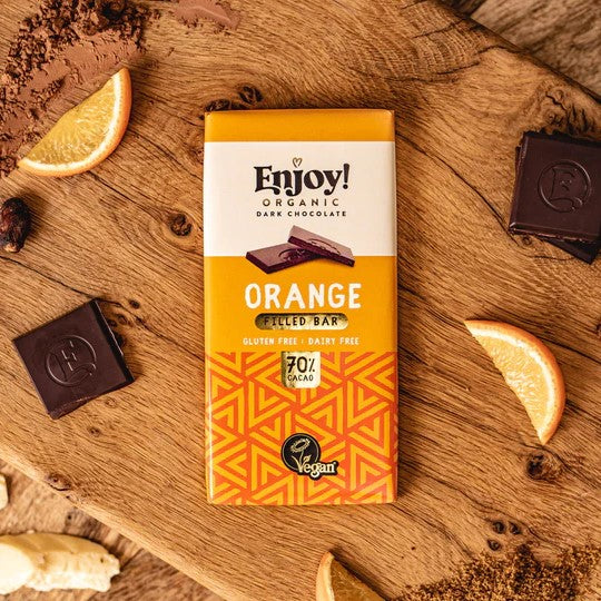 Enjoy! Orange Filled Chocolate Bar