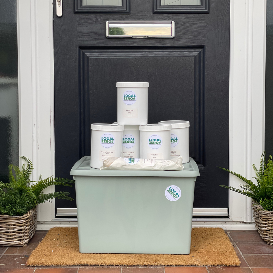 Local Zero doorstep delivery featuring 100% zero-waste packaging