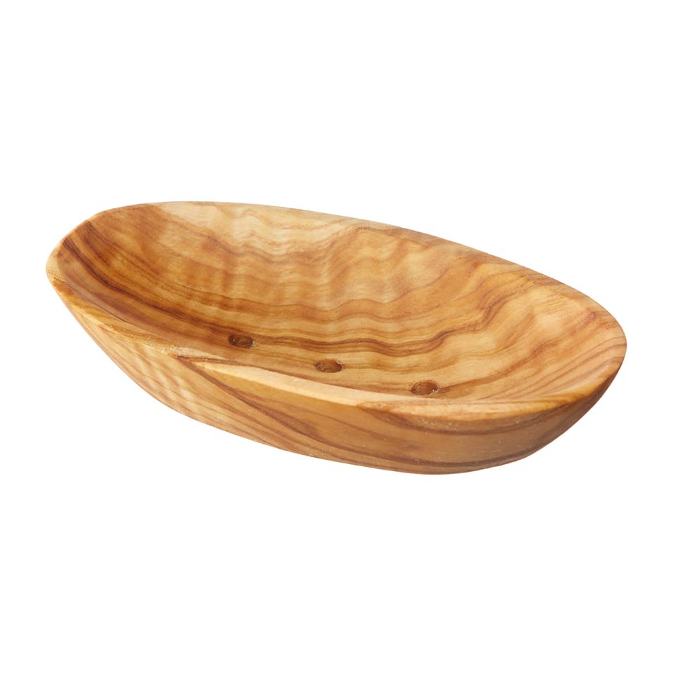 EcoLiving Olive Wood Soap Dish (small oval)