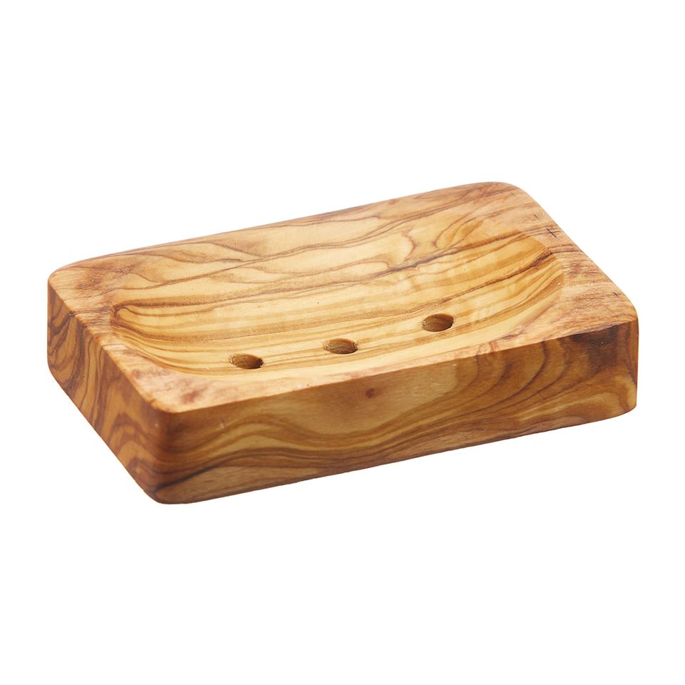 EcoLiving Olive Wood Soap Dish (small rectangle)