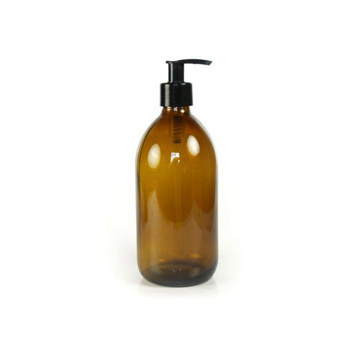 Amber Glass Dispenser Bottle