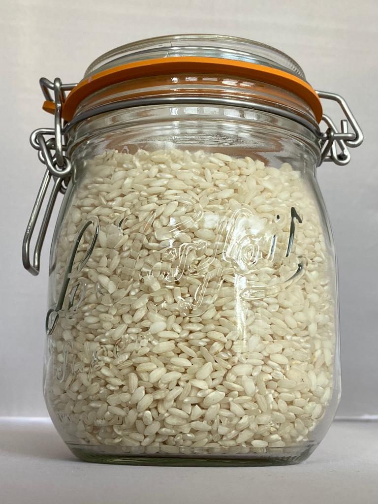 Rice & Glass Jar