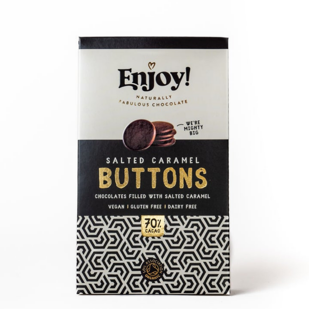 Enjoy! Chocolate Salted Caramel Filled Buttons