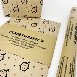EcoCraft Recycled Wrapping Paper (Penguin)